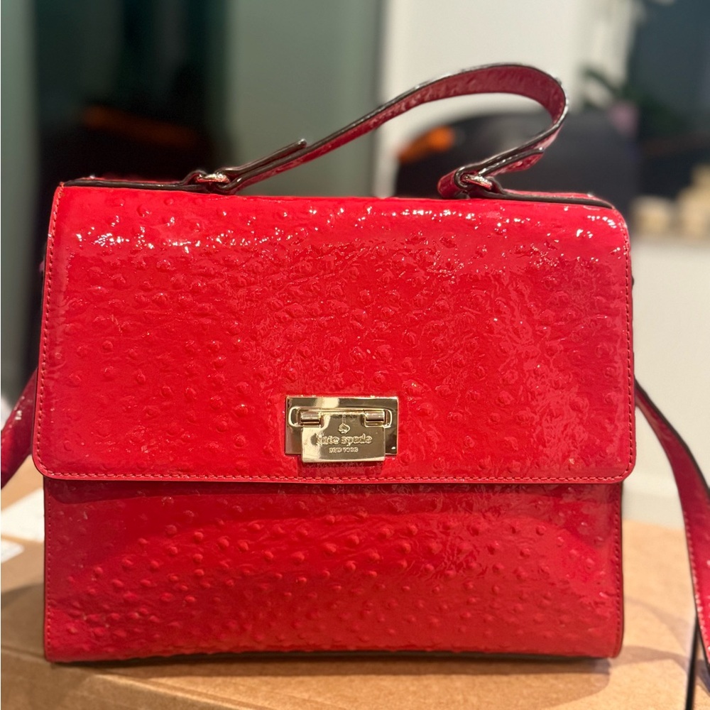 Kate Spade Glossy Red Satchel